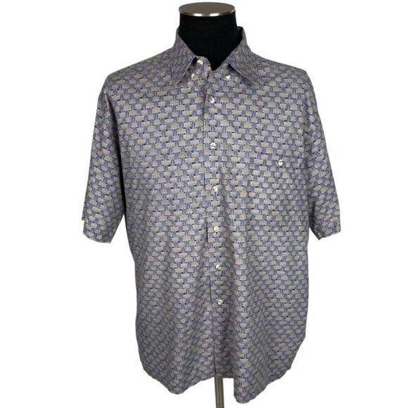 Tori Richard Floral Blue Short Sleeve Hawaiian Shirt - Men’s XL - Picture 1 of 8